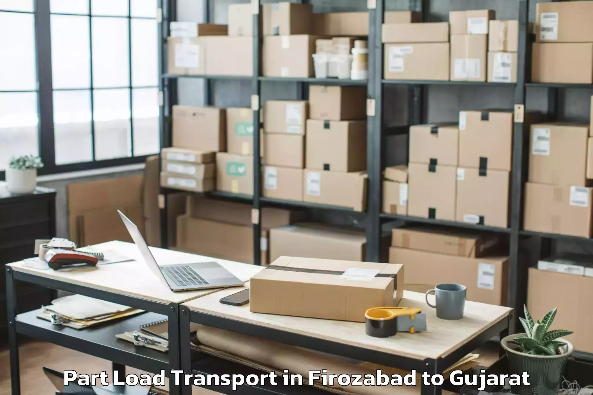 Quality Firozabad to Dhuvaran Part Load Transport